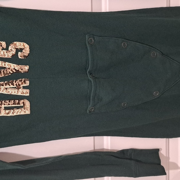 VS Pink Green w/ Silver bling Onesie "HAPPY HOLLA DAYS" Sz Sm - Picture 7 of 7